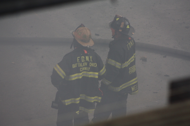 A fire broke out in Cypress Hills Monday that sent heavy plumes of smoke into the air.