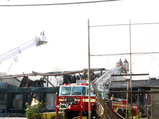 A seven-alarm fire at 3301 Atlantic Avenue in Brooklyn raged for 16 hours.