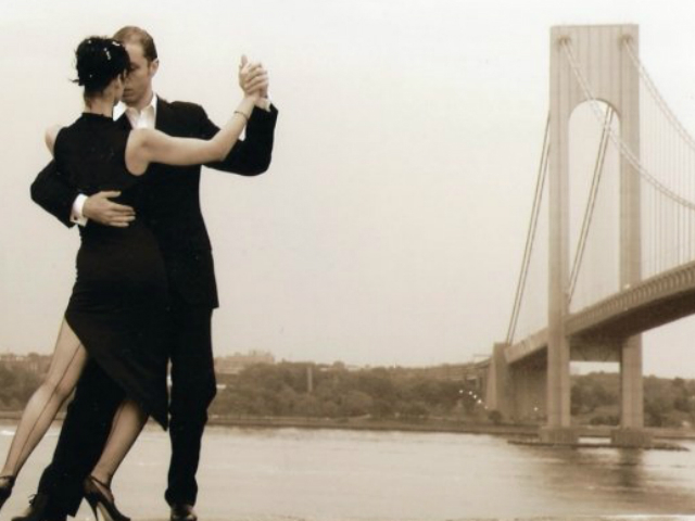 Mayte Vicens holds a free dance lesson on August 12, 2012 at The Flushing Town Hall 