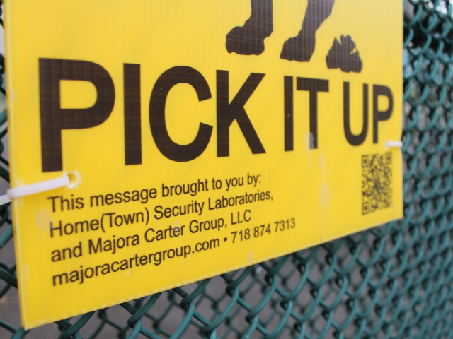 Carter's new nonprofit, Hometown Security Laboratories, designed the free signs as a low-tech way to spur neighborhood revitalization.