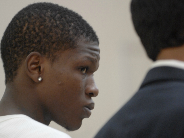 Rondell Pinkerton, 17, at Bronx Supreme Court on Wednesday, July 25, 2012,  where he was arraigned on murder charges in the shooting of 4-year-old Lloyd Morgan.