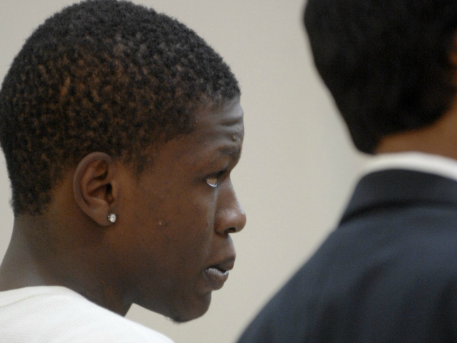 Rondell Pinkerton, 17, at Bronx Supreme Court on Wednesday, July 25, 2012,  where he was arraigned on murder charges in the shooting of 4-year-old Lloyd Morgan.