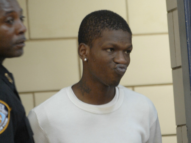 Rondell Pinkerton, 17, at Bronx Supreme Court on Wednesday, July 25, 2012.  He was arraigned on murder charges in the shooting of 4-year-old Lloyd Morgan.