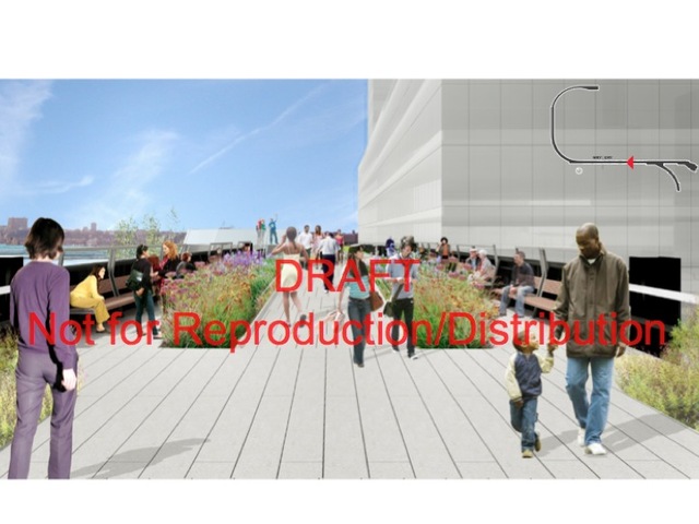 A rendering of the High Line's bridge over 11th Avenue.