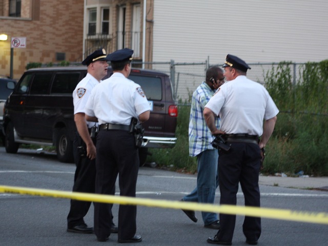 Police were investigating a drive-by shooting Sunday night, July 29, 2012, that left six people injured, including a toddler and two teenagers, the NYPD said.