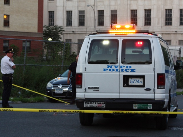Police were investigating a drive-by shooting Sunday night, July 29, 2012, that left six people injured, including a toddler and two teenagers, the NYPD said.