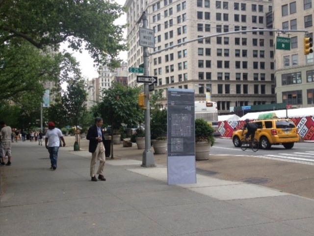 Cardboard mock-ups were recently unveiled near Madison Square Park in Manhattan.