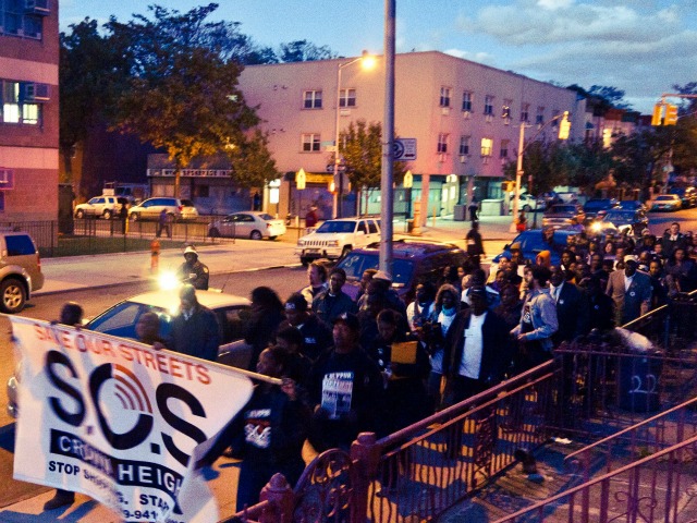 An anti-violence march in Crown Heights.