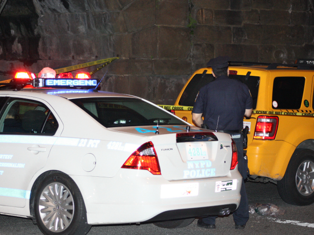 The scene of an accident at Park Avenue and East 108th Street where a bicyclist was struck July 30, 2012. 