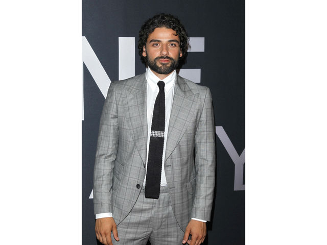 Oscar Isaac at the premiere of 