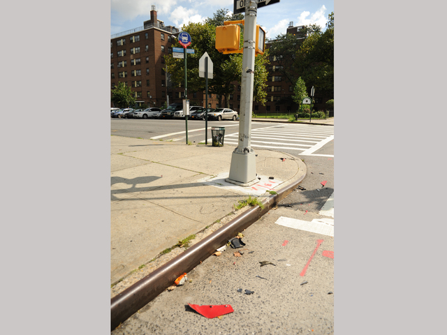 The 55-year-old victim was stuck at the intersection of Marcus Garvey Boulevard and Myrtle Avenue in Brooklyn on August 6, 2012. The driver of the car then fled the scene.