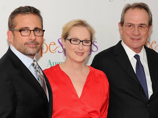 Steve Carell, Meryl Streep and Tommy Lee Jones attend the premiere of 