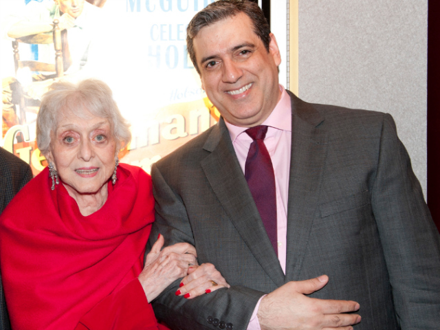 Celest Holm and Frank Basile attend The Academy of Motion Picture Arts And Sciences Celebrates The 65th Anniversary Of 'Gentleman's Agreement' at Lighthouse International Conference Center on April 23, 2012. Holm won an Oscar for best supporting actress for her role in the film.