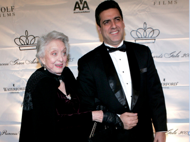 Actress Celeste Holm and Frank Basile attend the 2005 Princess Grace Foundation-USA Awards Gala at Cipriani 42nd Street October 26, 2005, in the city. 