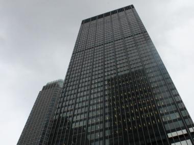 Two window washers were trapped at the JP Morgan Chase Tower on Park Avenue on Friday, August 10, 2012.