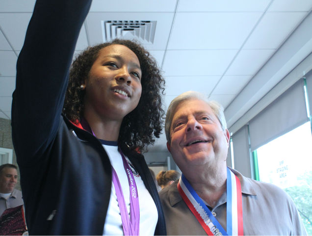 Neal with Brooklyn Borough President Marty Markowitz on Aug. 10, 2102. 