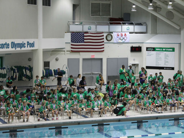 The pool at the Asphalt Green. 