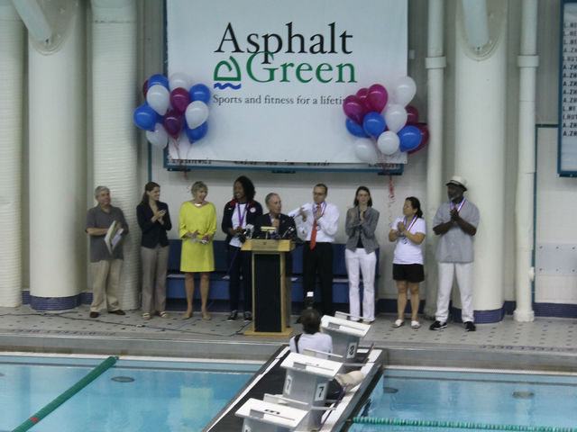  Lia Neal speaks to the crowd. 