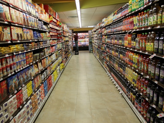 Wide aisles are one of the features of the new 55 Fulton Market, which opened Aug. 15, 2012. 