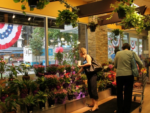 The flowers department at 55 Fulton Market, the new Key Food that opened Aug. 15, 2012. 