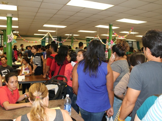 Undocumented New Yorkers lined up for hours for legal advice Wednesday afternoon.