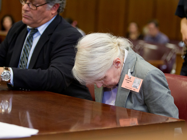 Anita Collins appears in Manhattan Supreme Court on August 16th, 2012.