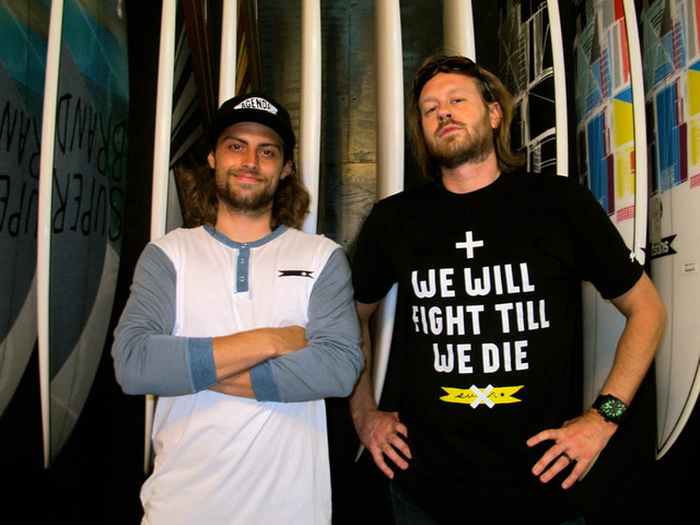 August 17, 2012 - Shaun Tangen and Peter Frolich, owners of Aegir Boardworks. 