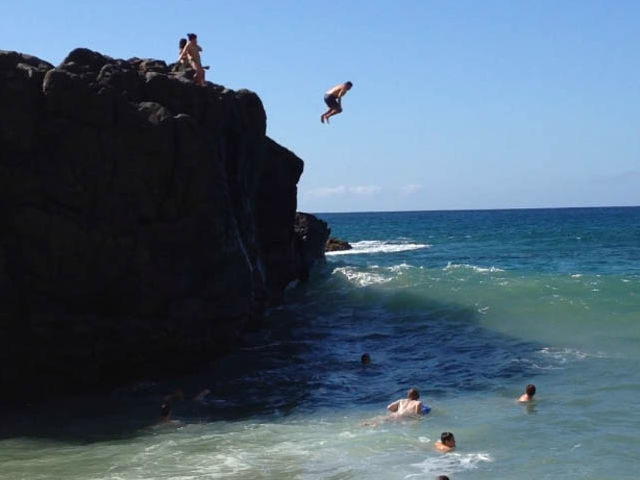 August 17, 2012 - Tangen and Frolich in Waimea Bay.