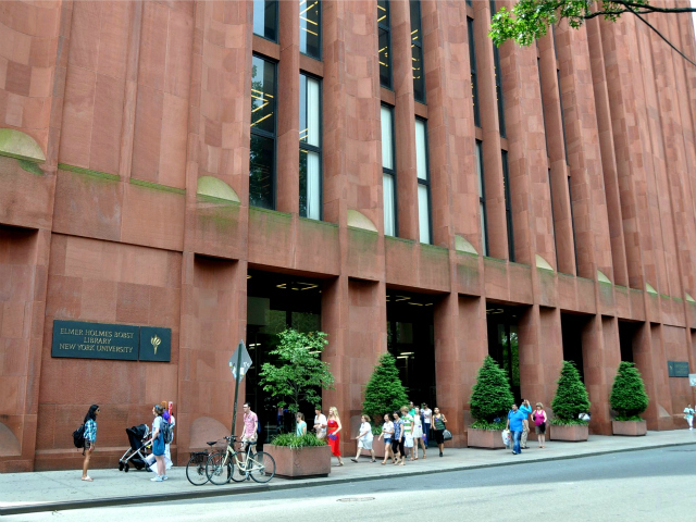 The Bobst Library offers individual as well as group study rooms that can be reserved online several weeks in advance. The space is open 24 hours a day. 