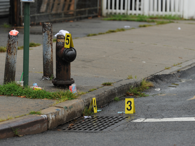 The shooting occurred here at Utica Avenue and Avenue O on Saturday, Aug. 18, 2012.
