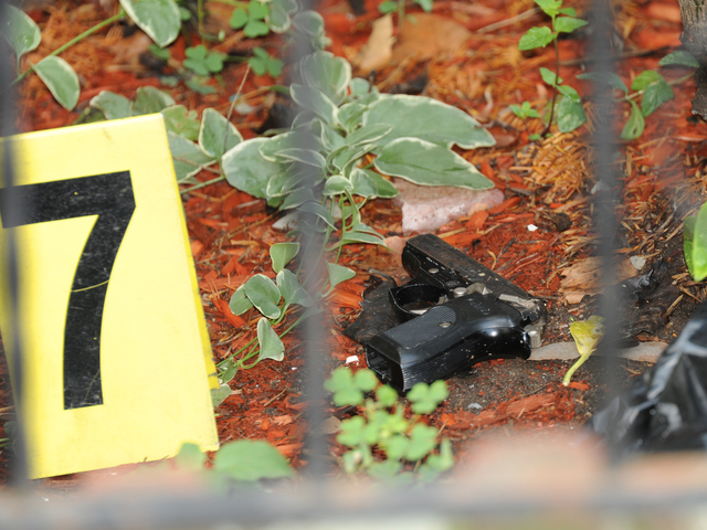 The gun allegedly used to shoot the livery cab passenger was found at 1591 East 52nd Street on Saturday, Aug. 18, 2012.