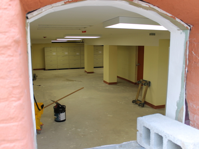 The inside of 400 McGuiness Blvd. is not yet completed, but residents said they were now living one one of the floors.