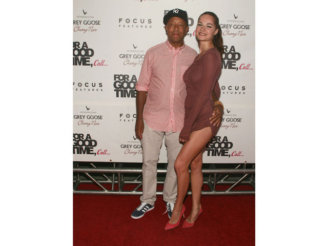 Russell Simmons and model Tatiana Likina at 
