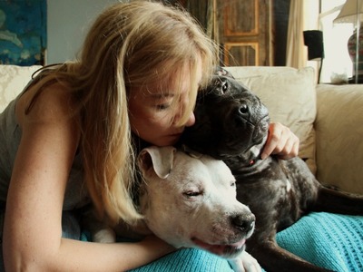 <p>Deborah DiIorio, a Gateway Plaza resident, has two dogs.</p>
