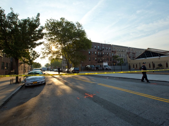 The intersection near where a 13-year-old boy was shot on August 24, 2012.