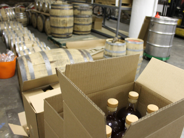 Van Brunt Stillhouse's Due North rum is available at restaurants and liquor stores. Its whiskey and grappa is not yet on sale.