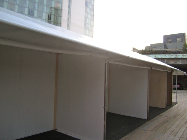 The city Department of Buildings said Aug. 29, 2012 that UrbanSpace NYC did not have its permission to build in the Meatpacking District. 