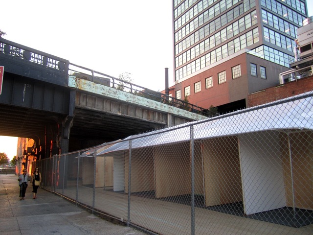 The open-air market is located under the High Line.
