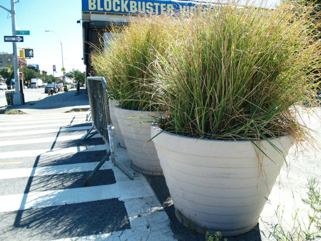 Planters block off the northern end of 78th Street.