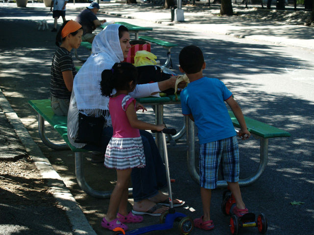 Jackson Heights residents enjoy a day at the 78th Street 