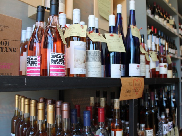 All of the alcohols produced by Brooklyn Spirits Trail breweries and distilleries are on display and on sale  at Dry Dock Wine and Spirits in Red Hook.
