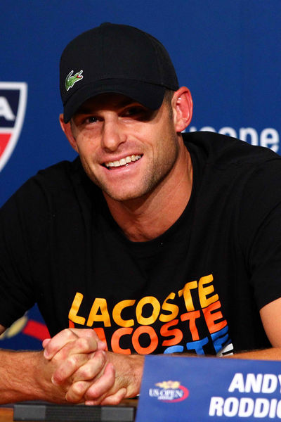 Andy Roddick announcing his retirement at the USTA National Tennis Center in Flushing, Queens, Thursday, August 30, 2012. 