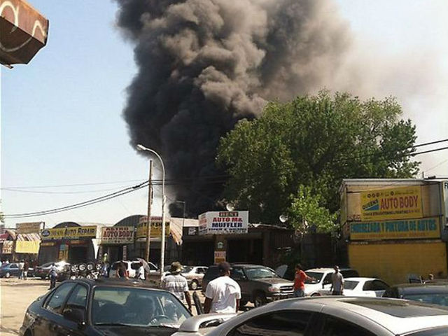One man was transported to a hospital with some burns on Friday August 31, 2012.