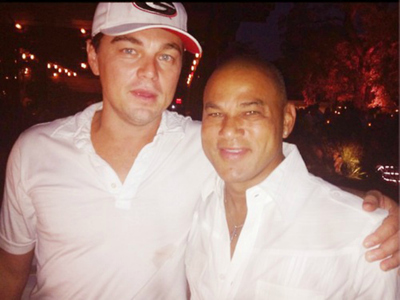 <p>Actor Leonardo DiCaprio with La Marina co-owner Fernando Mateo on Sept. 1, 2012.</p>
