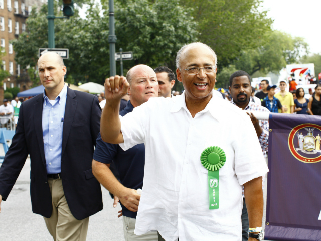 Former mayoral candidate Bill Thompson at the West Indian-American Day Parade on Monday, Sept. 3, 2012. 