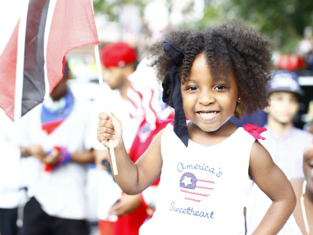 A young spectator at the 2012 West Indian-American Day Parade. Sept. 3, 2012.