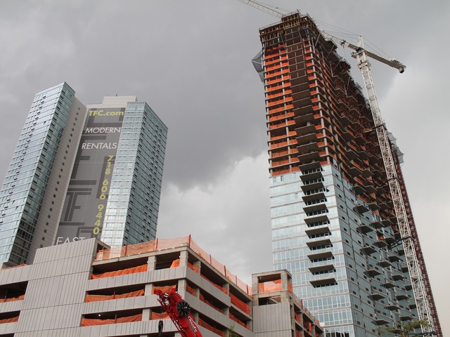 The high-rise at 4545 Center Boulevard is scheduled to open in April 2013.