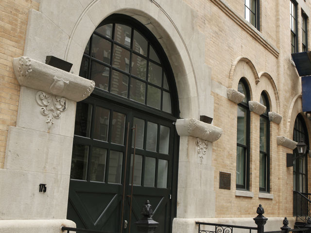 The new entrance to Stephen Gaynor School's expanded middle school. 