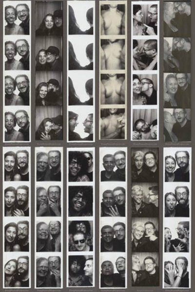 So far, Harth has collected nearly 400 photo strips, which also means he has shared the intimate space of a photo booth with that same number of people.