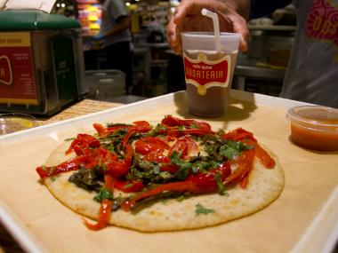 Cafe Spice Dosateria & Lassi Bar at Whole Foods Market in TriBeCa opened earlier this week, offering a wide-variety of regional cuisine made hot off the griddle in less than 10 minutes.